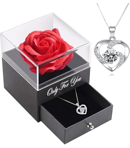 Yamonic Handgemaakte geconserveerde rozen, sieradencadeau