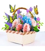 Geburtstagskarte Blanko – Vogelhäuser & Blumen Design, 16x16 Cm, Hergestellt In UK