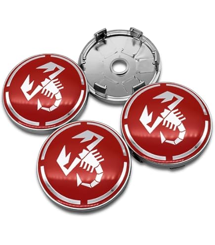 4 Coprimozzi Adesivi Per Abarth 50mm - Decorazione Auto Impermeabile Antipolvere - Foto 10
