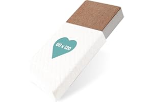 BestCare Materasso per bambini Prima in fibre vegetali | 60x120x10cm | schiuma naturale | lavabile aloe vera copri | nessun odore chimico, nessun lattice | per neonati | Standard 100 OEKO-TEX