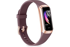 MOREMORE Fitness Tracker for Women with 24/7 Heart Rate, Blood Pressure, Calorie & Activity Tracking, 1.1" AMOLED Screen, Waterproof for Android & iPhones