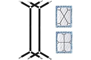 XZSKD 2PCS Bed Sheet Clips, Sheet Clips for Bedding, Fitted Sheet Clips, Duvet Clips to Keep Duvet in Place, Using Fabric Material with Sufficient Flexibility to Ensure The Neatness of The Quilt