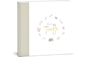 mintkind® Libro degli ospiti Il mio battesimo foresta I per ragazzo e ragazza | Libro per battesimo, album per battesimo, album dei ricordi, 72 pagine interne per auguri, foto e altro ancora | Libro