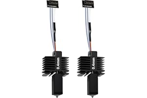 2 stycken 0,4 mm P1S P1P Hotend, förbättrad hotend av härdat stål, förmonterad med 24 V, 48 W keramiskt värmeelement och högtemperaturstermistor, ersättning hotend för Bambu Lab P1-serien 3D-skrivare