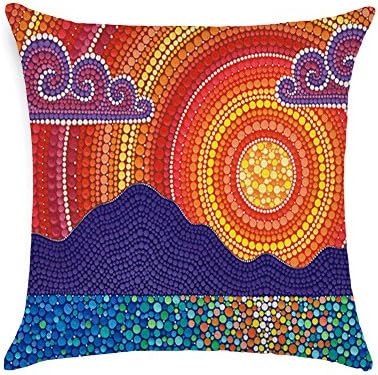 Timorr Ethnic Ornament Cushion Cover Cotton Linen Throw Pillow Case Stange Pattern Pillow cover Home Decor 45 X 45CM