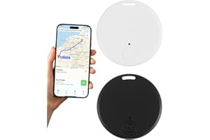 COALWOP 2Pcs Traceur GPS Bluetooth 5.2 Compatible iOS Android Localisateur Intelligent Multi-Objets pour Clés Animaux Valise Portefeuille Enfant Alarme Sonore avec Cordon Batterie Remplaçable Portée 15m