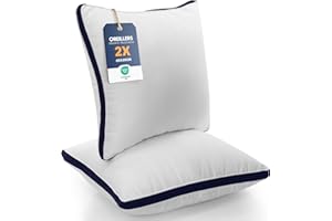 Utopia Bedding Oreillers 65 x 65 cm (2 Pièces), Rembourrage en Fibres Creuses Vierges 3D, Oreiller Doux et Facile à Entretenir (Bleu Marine)