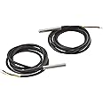 AZDelivery 2 x 1M Kabel DS18B20 digitaler Edelstahl Temperatursensor Temperaturfühler, wasserdicht kompatibel mit Arduino und