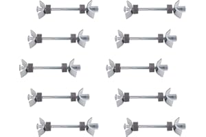 GEFONG Pernos de Conector de la Encimera M6 Longitud 100mm Acero Galvanizado Muebles de Cocina Tornillos de Conexión para Unión Reprimición y Fijación 10 Piezas