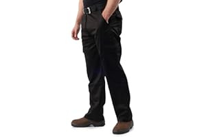 RANGER WORKWEAR Mens Lightweight Cargo Work Trousers with 6 Pockets Size 30 to 40 in Black or Navy by Ranger