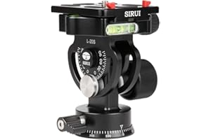 ‎SIRUI Sirui Głowica panoramiczna L-20S (w zestawie płyta wymienna z workiem transportowym, odpowiednia do statywu jednonożnego), czarna