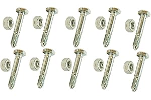 ROTARY 10 Pack, Shear Pins (Bolts) and Nuts, Replaces Ariens 532005, 53200500, 05907100