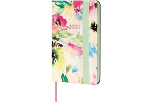 Finocam - Agenda 2026 Semana Vista Horizontal | Enero - Diciembre (12 meses) | Agenda Anual 2026 con goma elástica y cinta punto | Tapa Blanda Flexi Joy - Bloom - Español