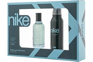 NIKE - Night Mode Colonia 100 ml + Desodorante en Spray 200 ml, Estuche de Regalo Hombre, Eau de Toilette Natural y Masculina, Aroma Frutal Amaderado, Fragancia Fresca, Dulce y de Larga Duración