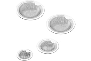 FineGood Lot de 4 Filtre évier Cuisine Égouttoir d'évier de cuisine en acier inoxydable anti-colmatage