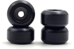 SPITBOARDS Ruedas para Monopatín de Dedo, CNC de Poliuretano, Juego de 4, para Patinaje en Los Dedos, Color Negro