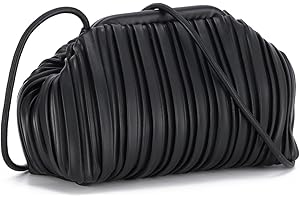Syrads Dumpling Bag para mujer Cloud Handbag Clutch Pury y bolso fruncido con correa de hombro desmontable