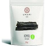 Umami Alghe Kombu BIO essicate, proveniente dall' Irlanda, ottima qualità 50g - Mari incontaminati dell'Irlanda, essicazione 