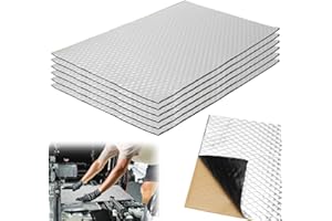 LOMUG 2mm 6 Stück Dämmmatte selbstklebend Anti Dröhn Matte Auto Dämmung Selbstklebende Alubutyl Anti Dröhn Dämmmatte, Auto Dämmung, Fahrzeugdämmung