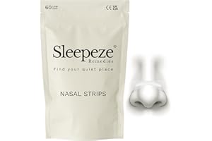 Sleepeze Remedies Bandelettes Nasales Grand Clair (60 Pack), Anti ronflement Bande Nasale pour nez Congestionné et aide breathe, Bandelette Nasale, Ecarteur Nasal Sportif, Sommeil Nose Strips