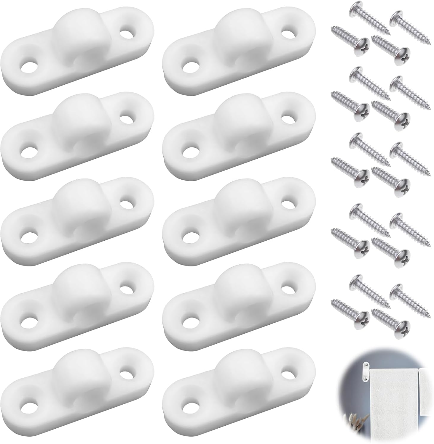 Juego de 10 Ojales para Toldos de Caravana y Autocaravana, Instalación Vertical o Horizontal, Incluye 20 Tornillos, Accesorio de Camping Duradero y Versátil