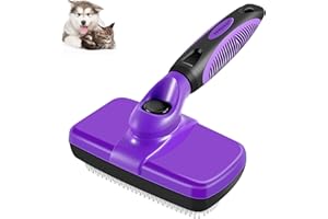 YOPETAYU Dog Brush for Shedding Short Long Haired, Self Cleaning Slicker Brush for Cats & Animals. Pet Retractable Brushes for Large Medium Small. Removes Loose Fur, Undercoat, Mats Tangled Hair
