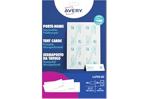 Avery Dennison L4795-20 Printable Tent Card (20 Sheets)