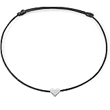 Selfmade Jewelry Fußkettchen Damen Silber Herz Größenverstellbares Fußbändchen mit Herzchen Inkl. Geschenk-Verpackung