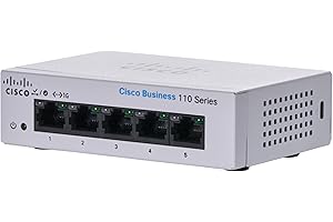 Cisco Business CBS110-5T-D Unmanaged Switch | 5 Port GE | Desktop | Ext PS | Limited Lifetime Protection (CBS110-5T-D)