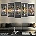 Produktbild mmwin HD PrintPoster Wandkunst Modular PictureHome Decor Arbeit 5 StückNew York City Night Skyline Reflexion