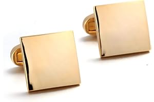 Daesar Gemelli da Smoking Gemelli Camicia Uomo Sposo Liscio Gemelli Uomo Quadrati Gemelli Oro per Camicia Uomo