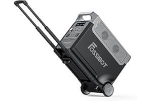 FOSSiBOT F3600 Pro Estación de Energía Portátil, 3840Wh-11520Wh Ampliable, 3600W (7200W Pico), Carga Rápida 1.5H, UPS <10ms, Batería LiFePO4 6500 Ciclos, 13 Puertos para Camping, Emergencias, Hogar