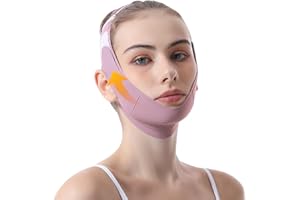 KINDLUME Gaine Visage Anti Double Menton, Masque Double Menton, Bandeau Lifting Visage en Graphene, Bandeau de Modelage Facial pour Raffermir et Sculpter l'Ovale, Ajustable Toutes Formes de Visage, Vi