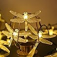 AMERTEER Dragonfly String Lights, 50 LED Fairy Lights 7m Decorative LED Lights for Indoor & Outdoor Decor, Battery Operated with 8 Lighting Modes, Waterproof Fairy Lights for Garden, Parties, Weddings