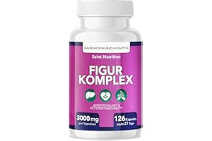 SAINT NUTRITION FIGUR KOMPLEX® Appetitzügler Kapseln – Extrem hochdosiert mit Glucomannan, Cholin, Vitamin B1 + B6 – Stoffwechsel Formel - Unterstützung für Abnehmen – für Frauen & Männer – schnell & stark