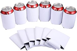 WACAR Slim Can Sleeves, 24 pcs Sublimation Blanks Plain Bulk Neoprene Soda can Sleeves, Personalized Sublimation Sleeves for Weddings Bachelorette Parties DIY Projects