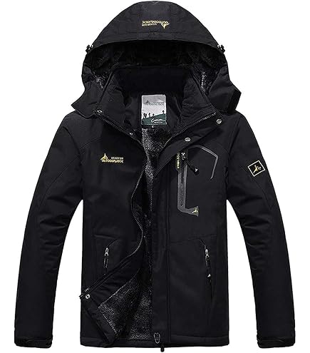 Liaddkv Herren Winterjacke Lang Parka Jacke Warm Gefüttert Wintermantel Mit Kapuze Übergangsjacke Schwarz Mit Abnehmbarer Kapuze Steppjacke Männer Pelzkragen Fleecejacke Winterparka Wanderjacke