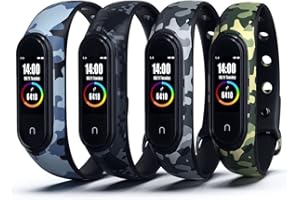ACTECH Bransoletka kompatybilna z Xiaomi Mi Band 4, Xiaomi Mi Band 3, 4 sztuki silikonowych pasków zapasowych