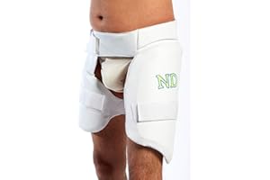 ND Sports Cricket Thigh Guard Set – Dual Protection Hip & Thigh Pads – Adjustable, Lightweight & Shock-Absorbing Batting Guard