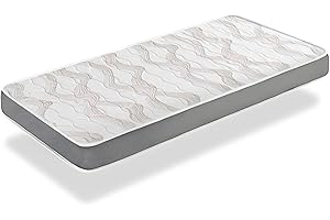 DREAMDI Colchon Cuna 60X120 Apolo Espuma, Altura 11 CM, Transpirable, Anti bacteriano y ergonómico