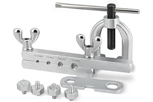 FLEXZION Flexizon Kit Svasatura Dispositivi Bordatura DIN/ISO Sistema Frenante Adattatori - Attrezzi Frenatura Tubi Freno Auto Europea Tubi Idraulici in Rame Acciaio Alluminio 4,75 (CNF-3), 6 (CNF-4), 8, 10mm