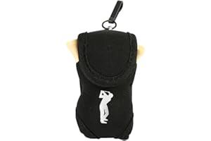 ‎VGEBY Golfball Tasche, Portable mit Zubeh?r 2-B?lle-Beutel mit 4 Tees und 2 B?lle for Golfer (Farbe : Schwarz)