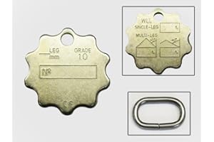 SECURE FIX DIRECT Lifting Chain Identification Tag & Link (Inspection Spare Grade 100)