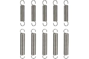 Belvanr Spannfeder Edelstahl 10 Stück Kleine Doppelhaken Zugfeder Spannfedern Zugfedern mit Haken Edelstahl Komprimierung Verlängerungsfeder für Sofas Liegen (Zwei Modelle)