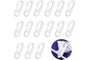 RXKFIGX Nylon Fahnenmastklammer Karabiner 15 Stück Fahne Karabinerhaken Nylon Flaggenmast Snap Clips Hochleistungs Fahnenmast Karabinerhaken Fahnenmast Zubehör Zum Befestigen der Fahne am Fahnenmast