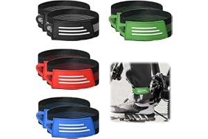 TESSTSY 8 stycken byxskydd cykel, cykel byxklämma reflektorband | Byxskydd, cykelkedja, cykelklämma för byxor, reflekterande band, elastiskt reflektorband, för cykel, jogging