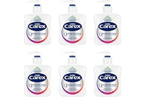 Carex 2 Hour Protection Antibacterial Moisture Hand Wash, Boosted Moisturising Action, Added Vitamin E for Soft Hands, Bulk Buy, Pack of 6 x 250ml