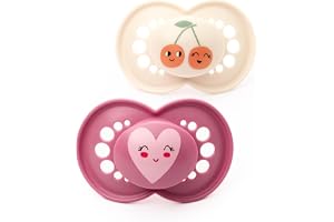 MAM Original Soothers | 6-18 Months | 2 Pack | Comes in Dummy Steriliser Case | Orthodontic Design | Sustainable Materials | 