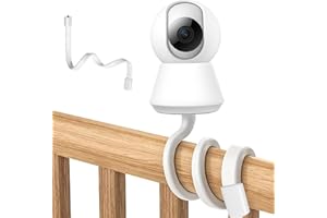 Delsen Soporte Cámara de Vigilancia Bebé,Soporte para Vigilabebés con Tornillo 1/4 Soporte para Monitor de Bebé Ajustable sin Perforación Compatible con la Mayoría de Vigilabebés