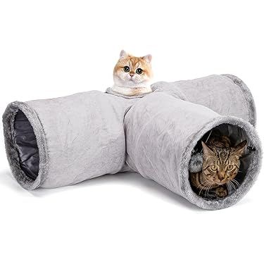 Kattentunnel Kleur, Kattentunnel met Kijkgaten, Small Animal Fun Tunnel, met Leuke Bal en Kijkgat, voor Katten, Honden, Hamsters, Konijnen